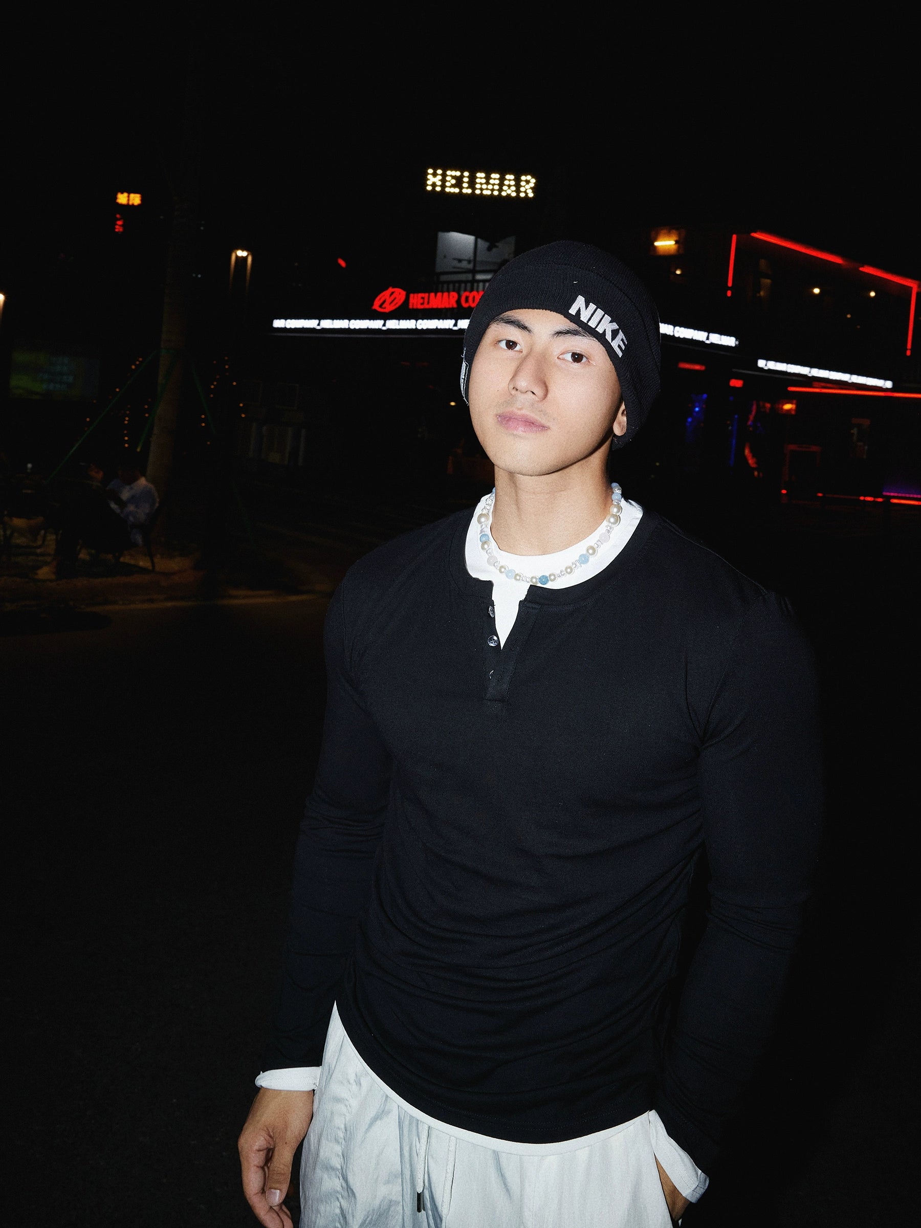 Layered Long Sleeve Henley Top