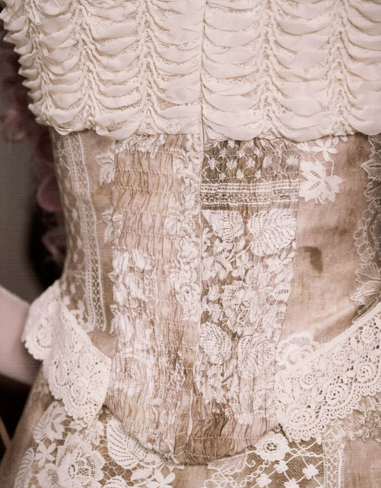 Vintage Lace Patchwork Corset Top