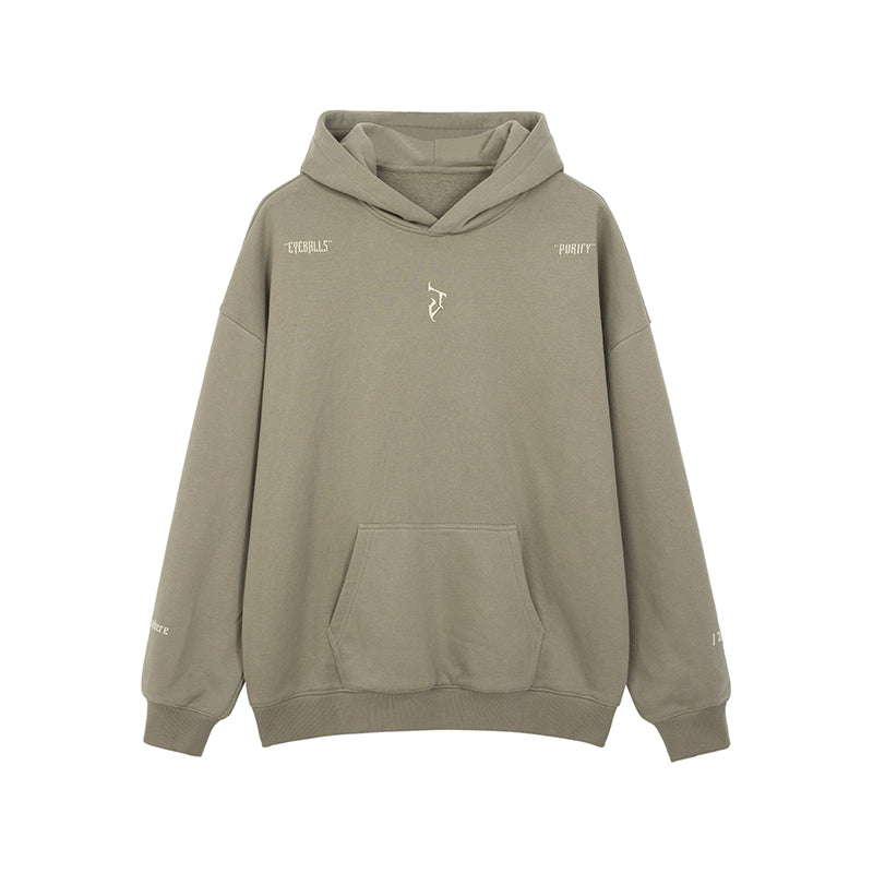 Hoodie with Basic Logo Print - chiclara