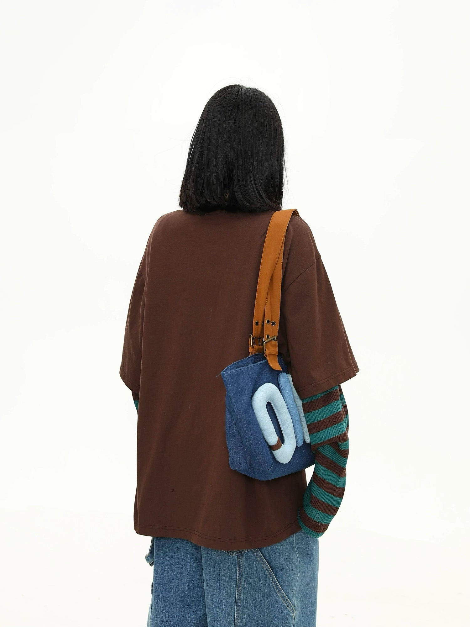 Retro Cityscape Graphic Brown Tee