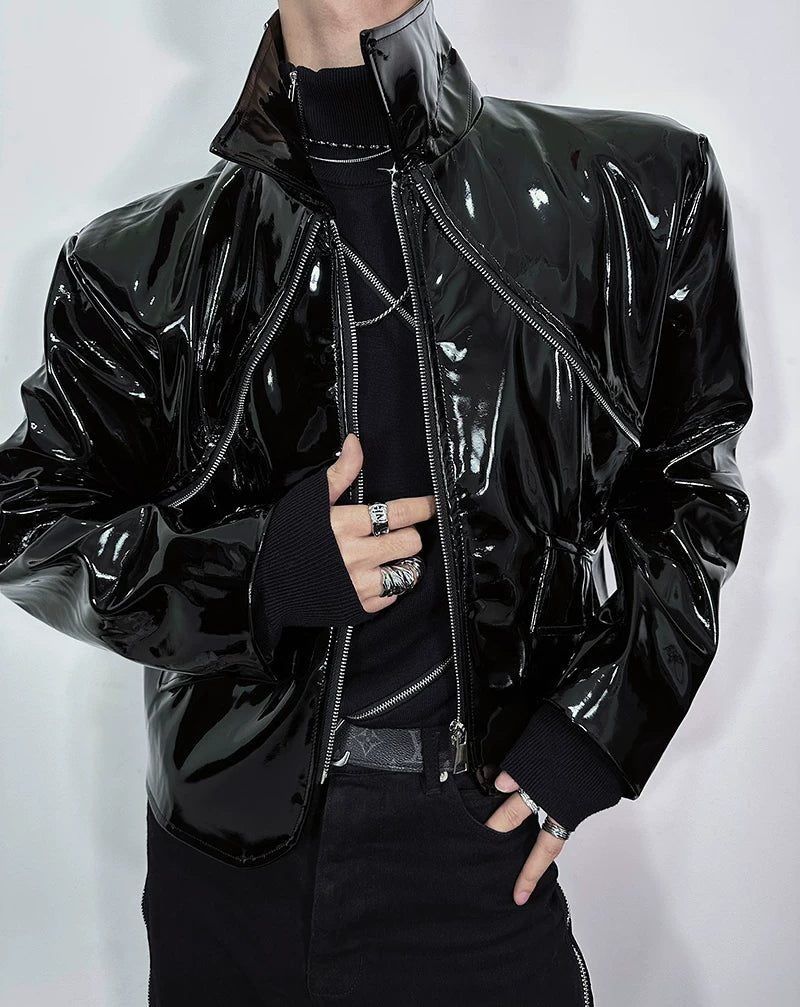 Obsidian Aegis High-Gloss Armor Jacket