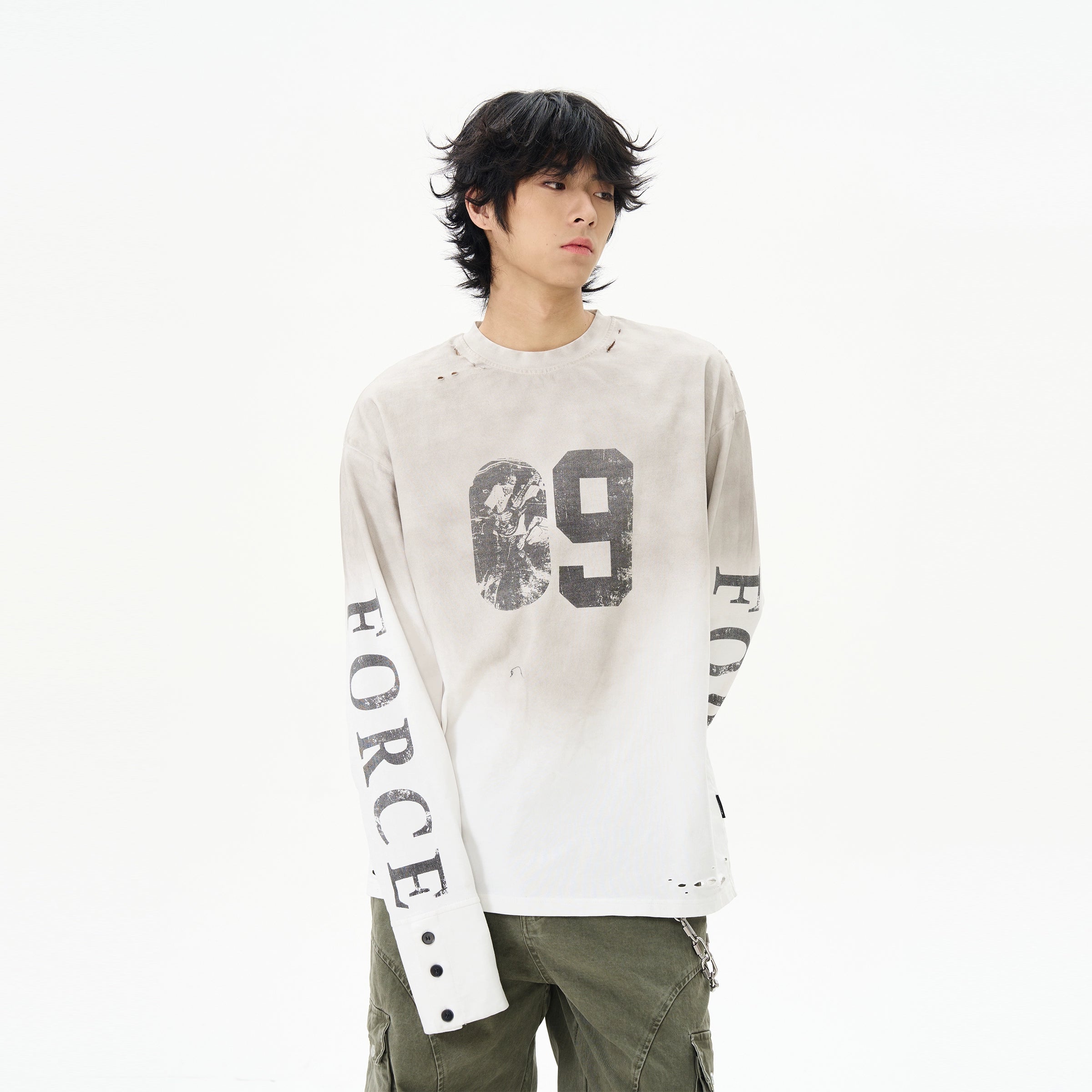 Distressed Force Graphic Long Sleeve Tee