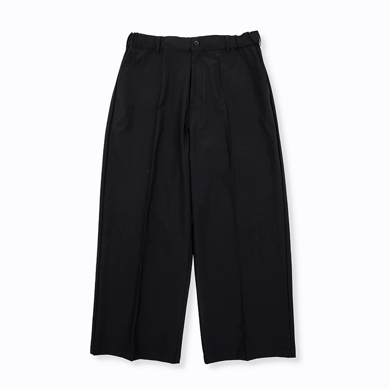 Black Wide-Leg Dress Trousers