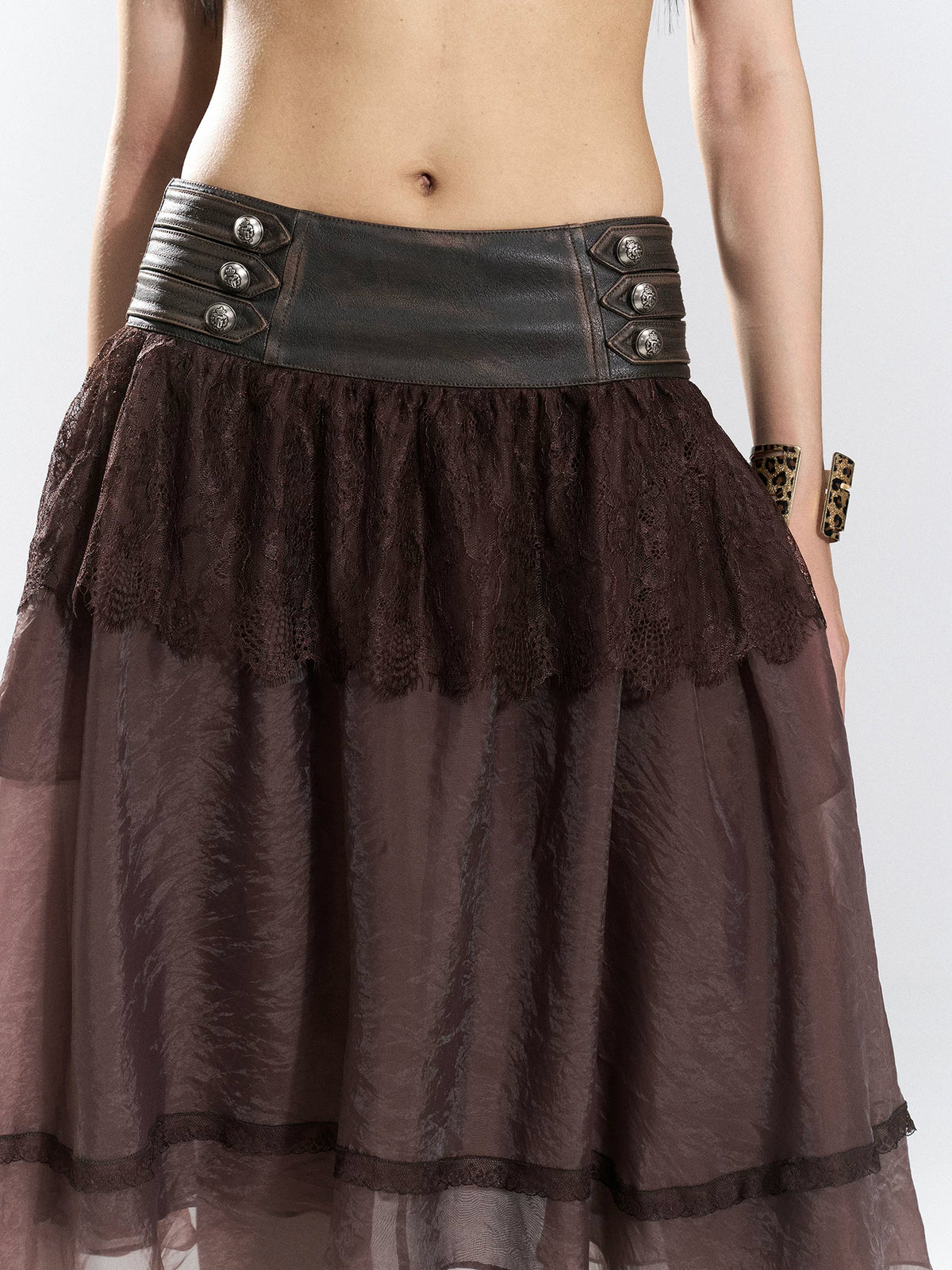 Nocturne Lace Corset Midi Skirt
