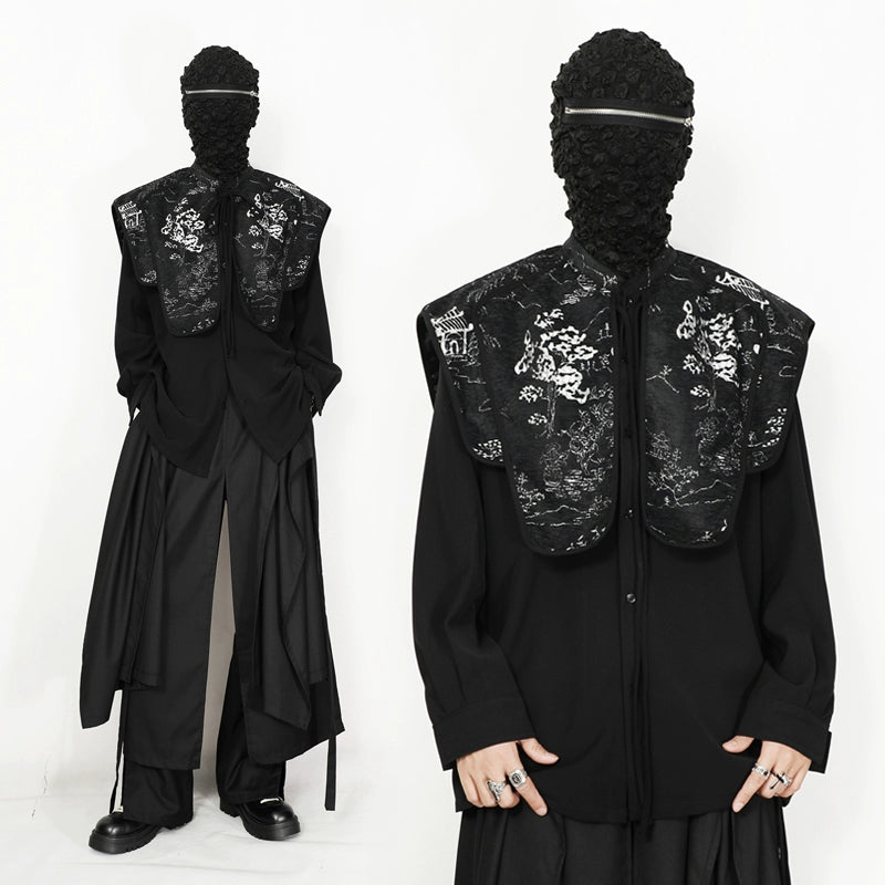 Embroidered Cape Shirt