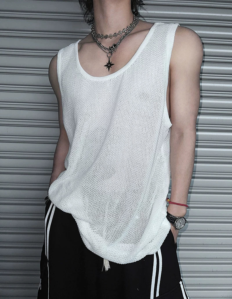 Railway Drift Mesh Drape Tank
