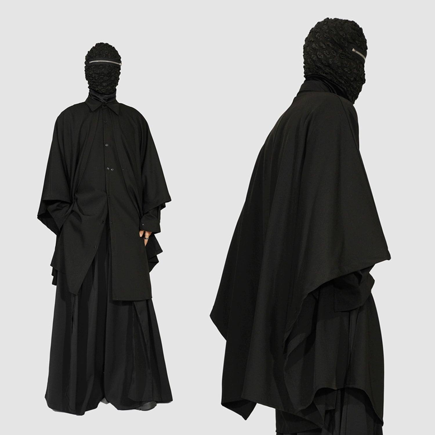 Avant-Garde Oversized Black Shirt