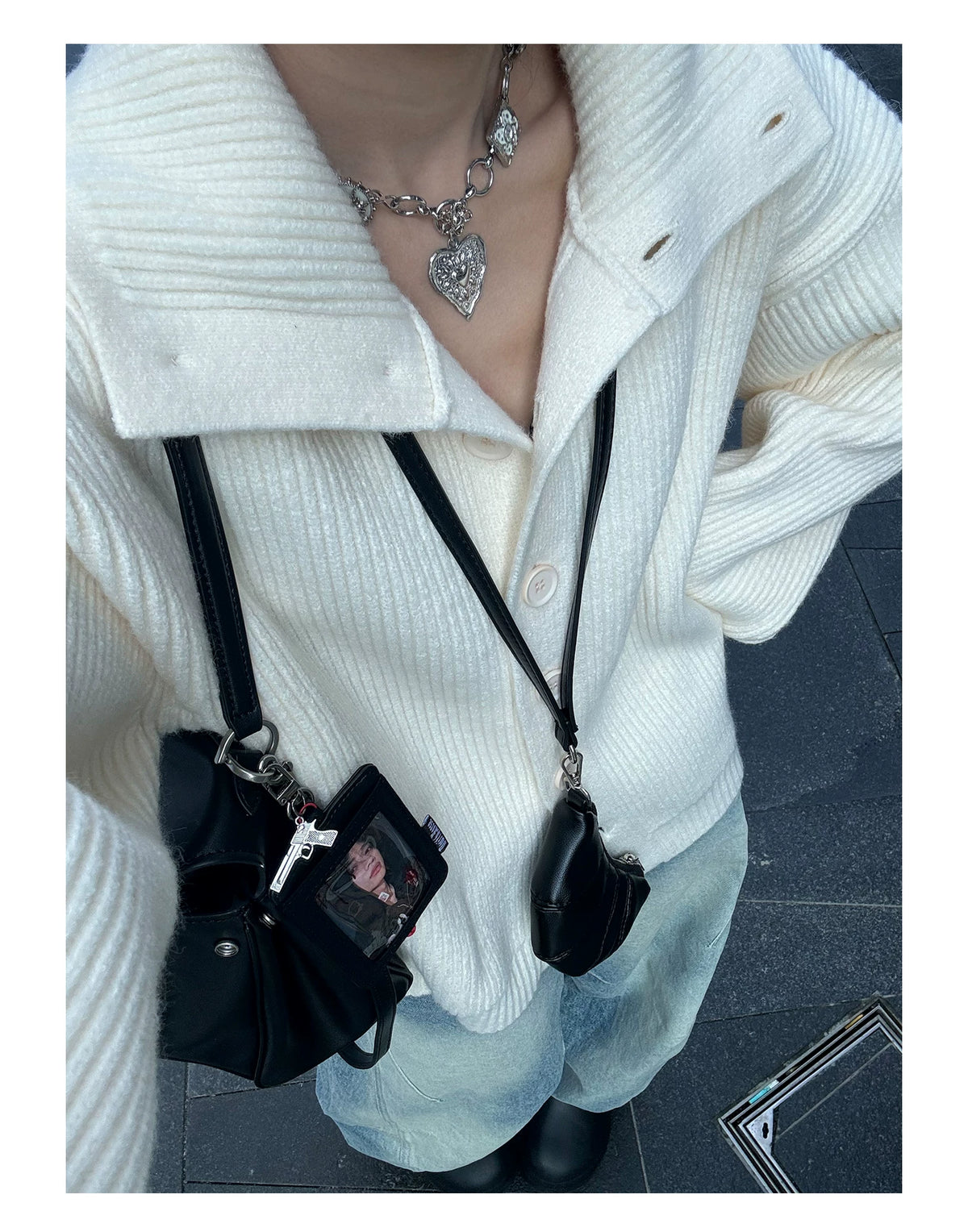 Bennett High-Neck Ribbed Knit Cardigan
