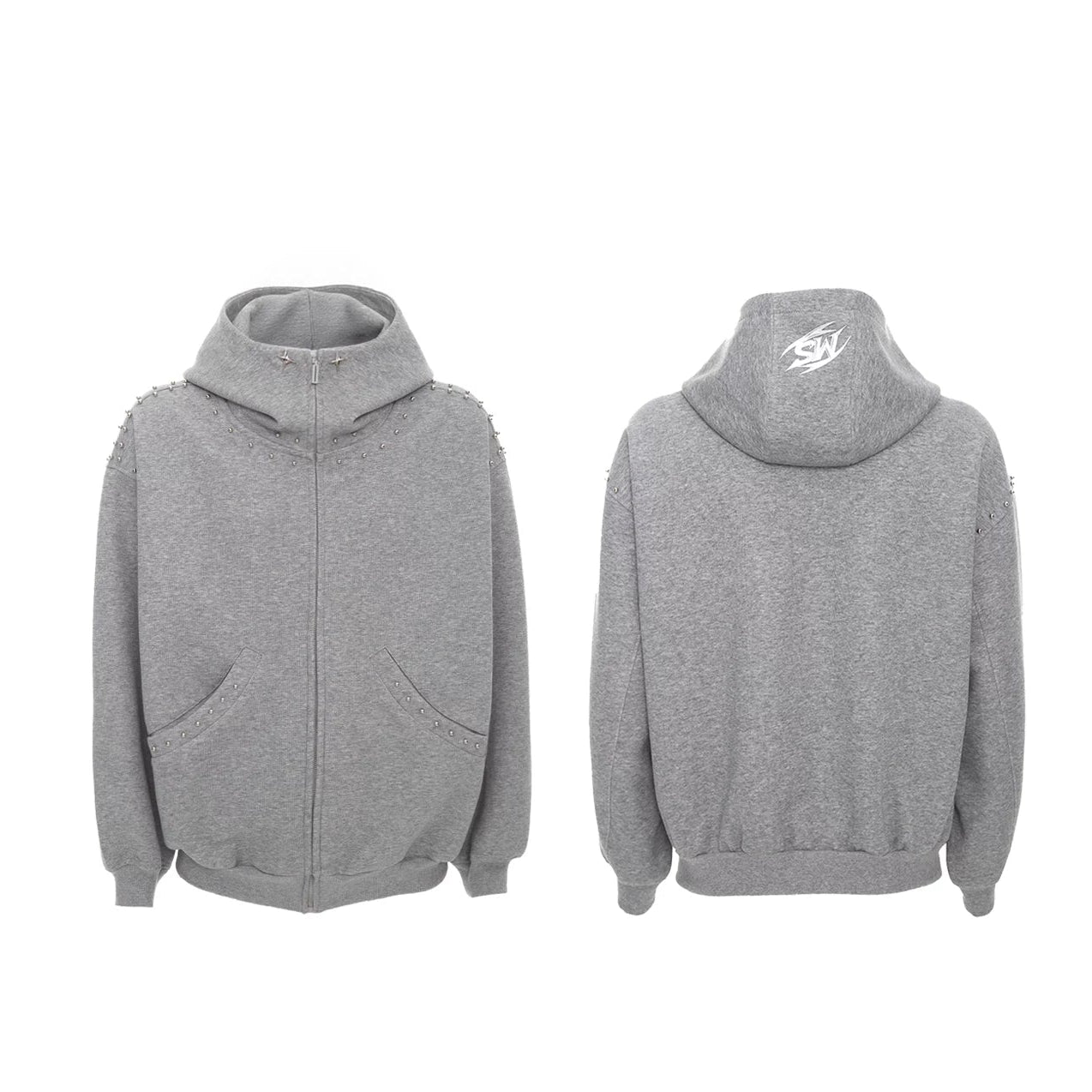 Starlit Spire Studded Logo Hoodie