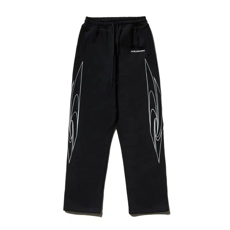 Comfy Sweatpants with Contrast Sides - chiclara