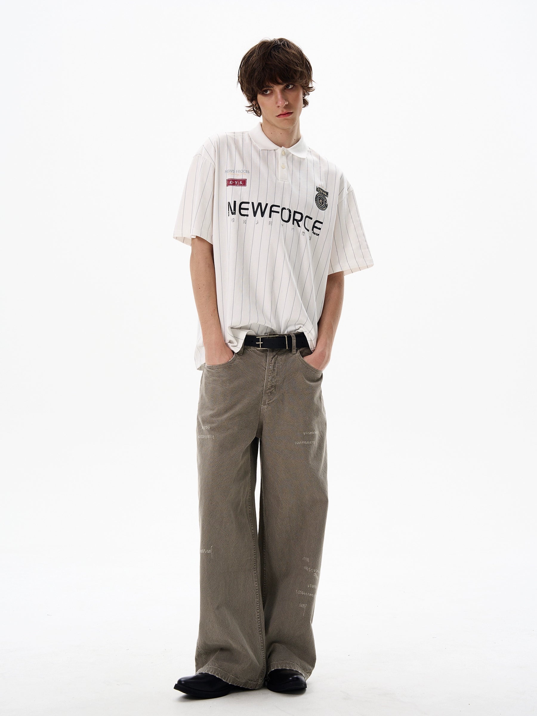 Pinstripe Varsity Energy Polo Shirt