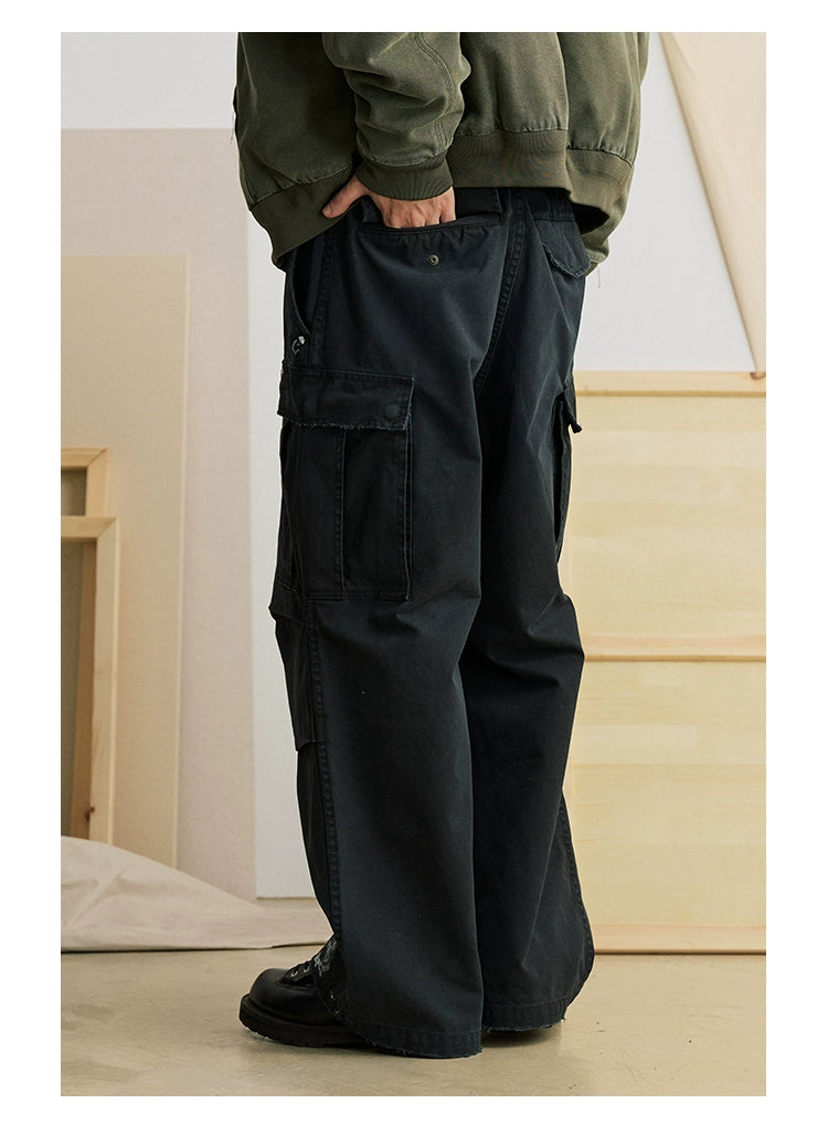 Wide-Leg Pants with Side Utility Pockets