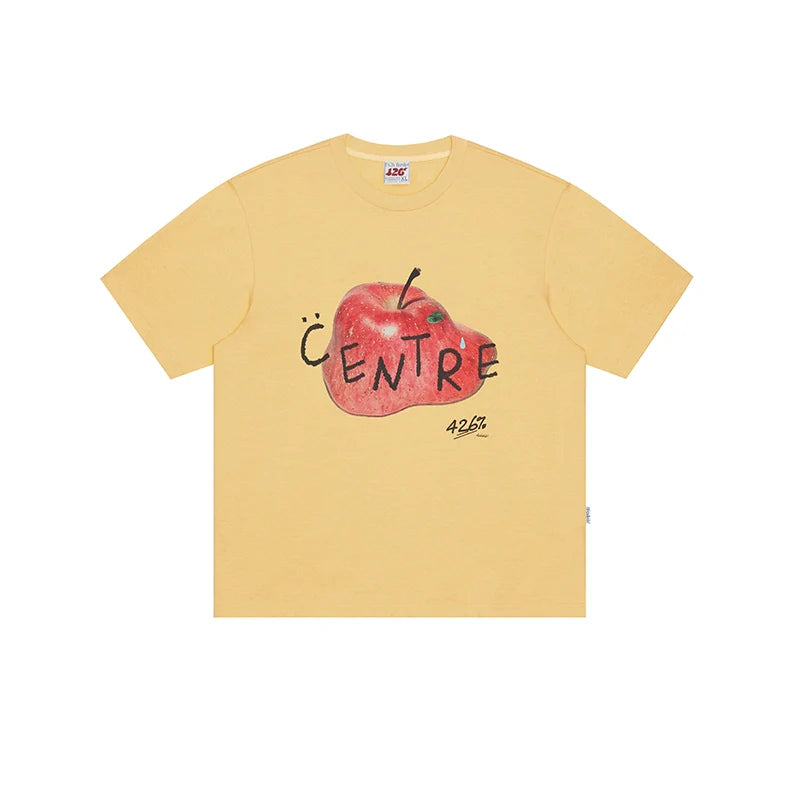 Melting Apple Graphic Tee in Loose Fit - chiclara