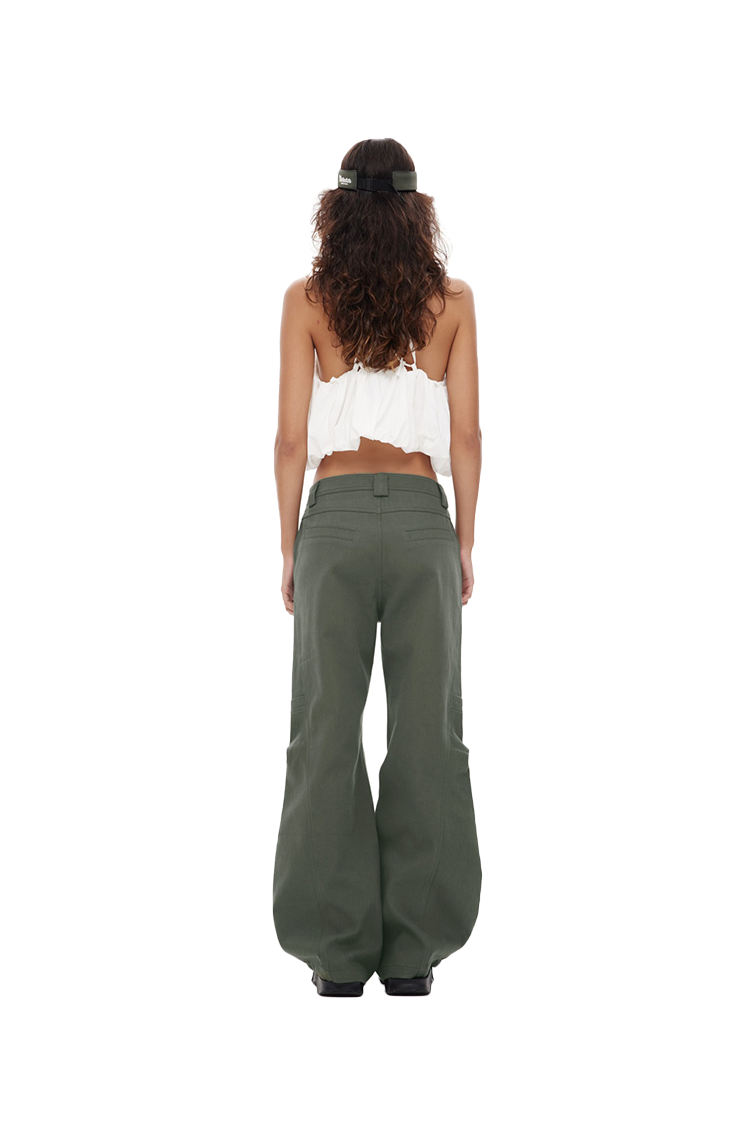 Vintage Military Green Cargo Pants