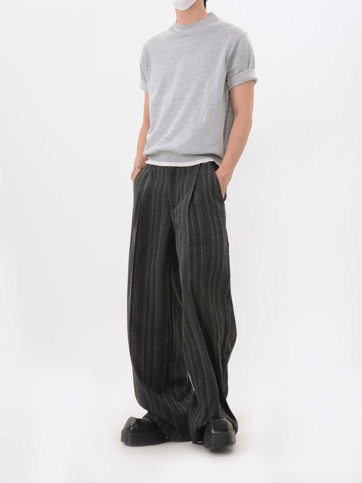 Heather Mock Knit Tee