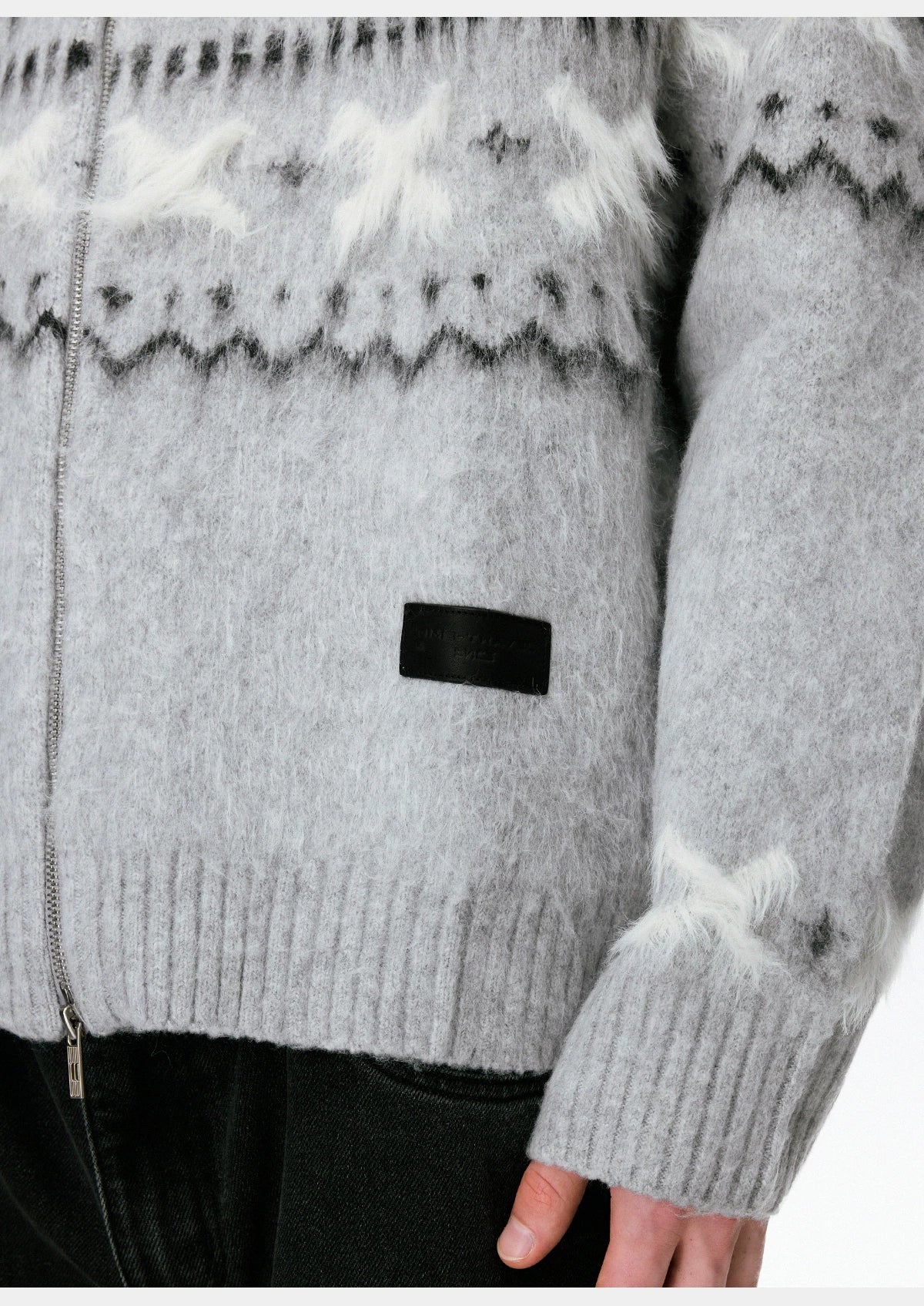 Nordic Frost Zip Knit Cardigan