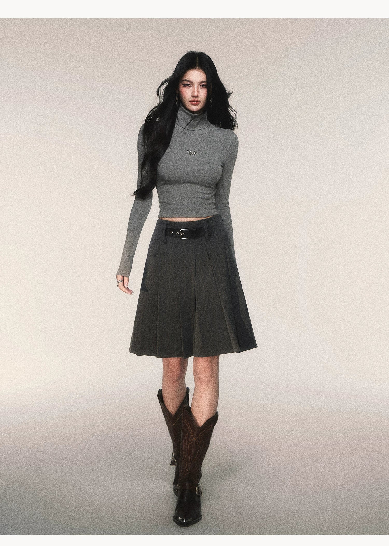 Butterfly Echo Cropped Turtleneck