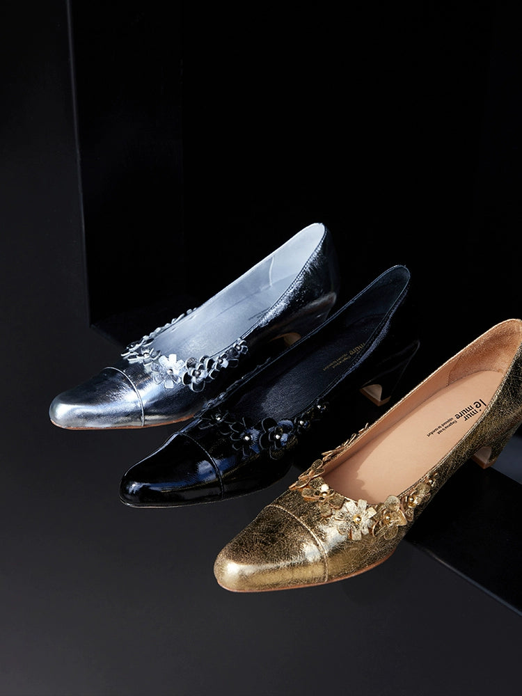 Floral Embellished Pumps