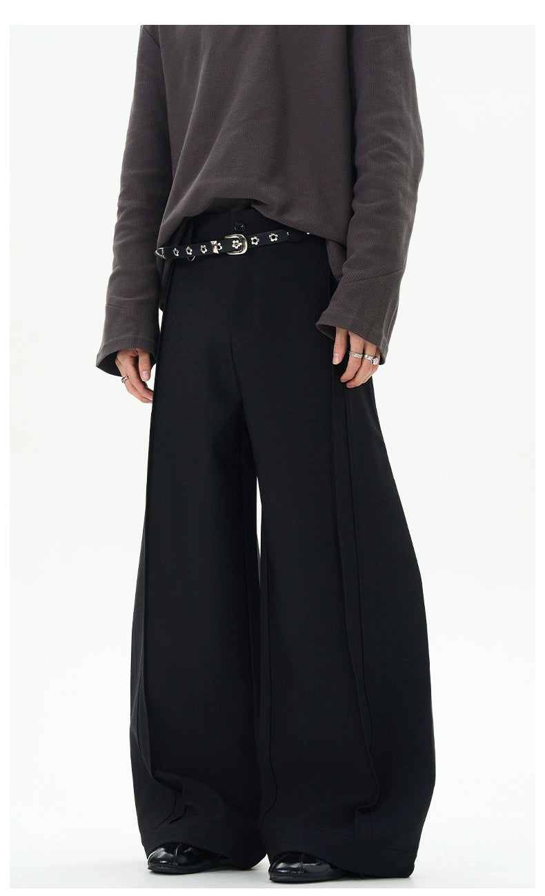 Graphite Drape Ultra-Wide Trousers