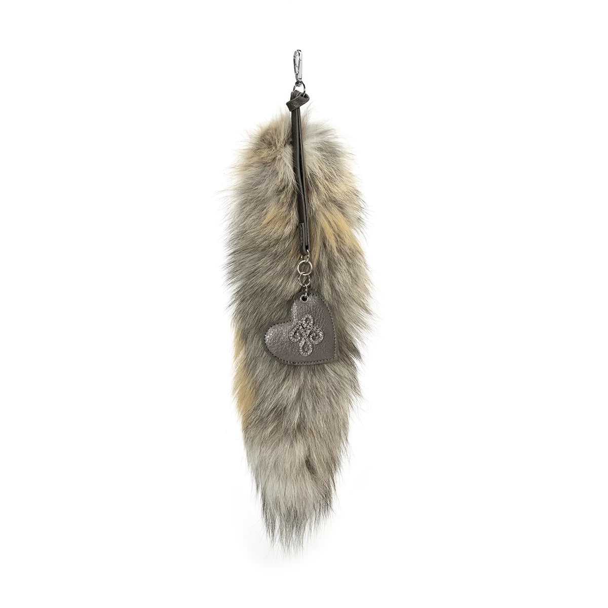 Golden Purr Luxe Faux‑Fur Charm Tote