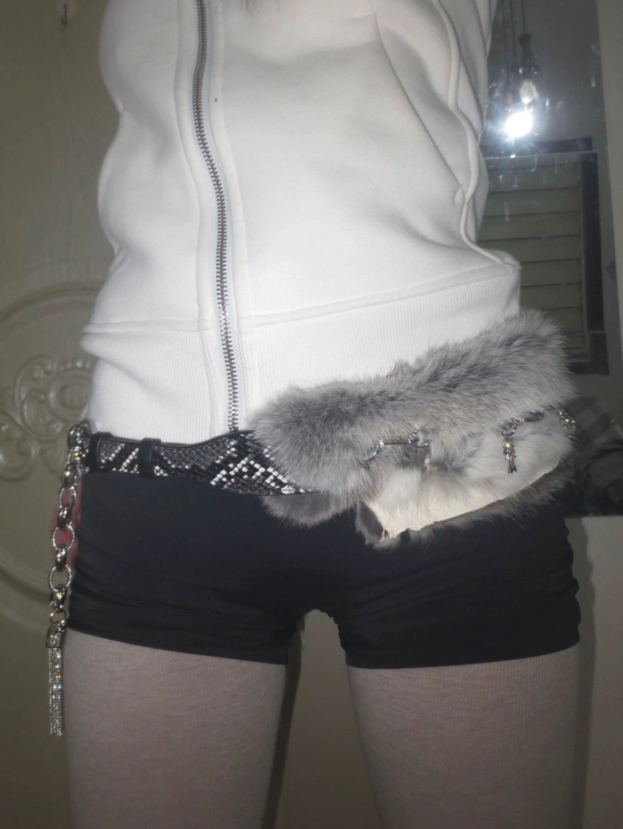 Subculture Rabbit Fur Belt