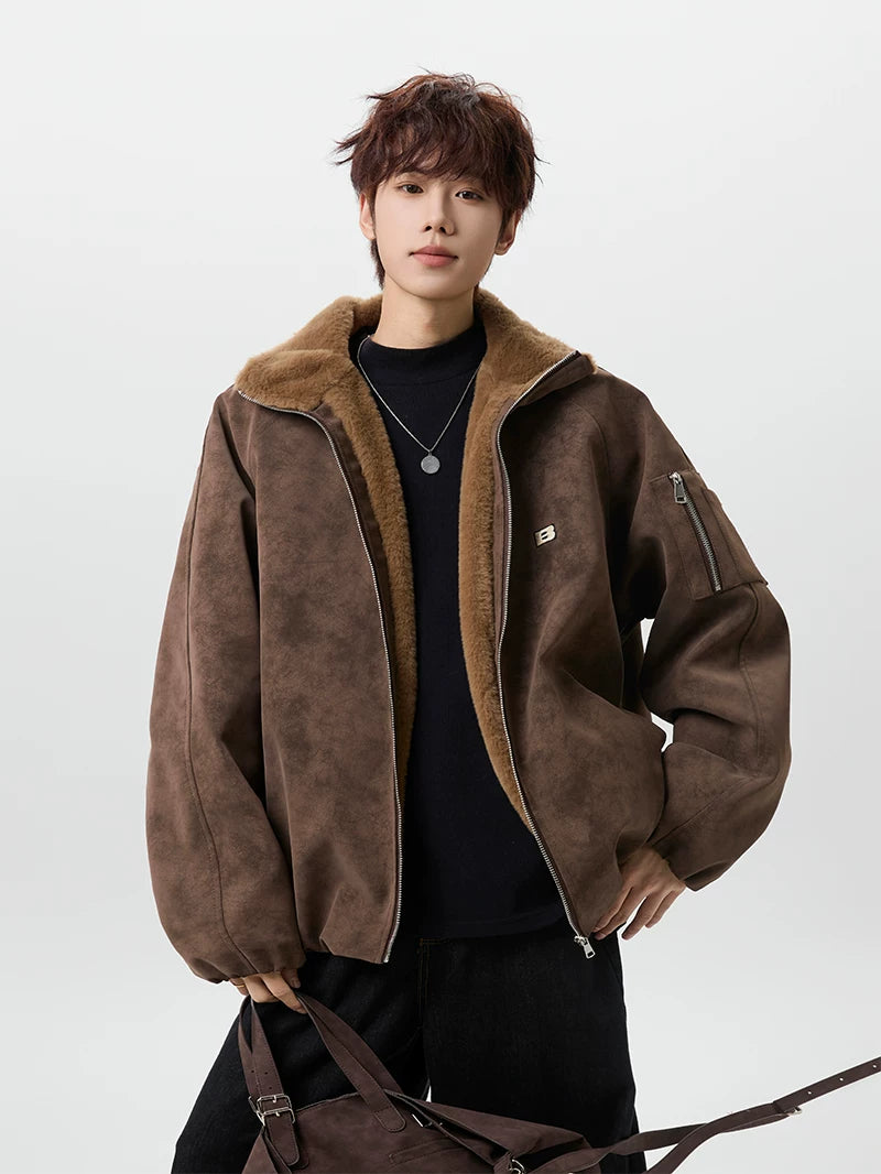 Aviator Sherpa-Lined Jacket