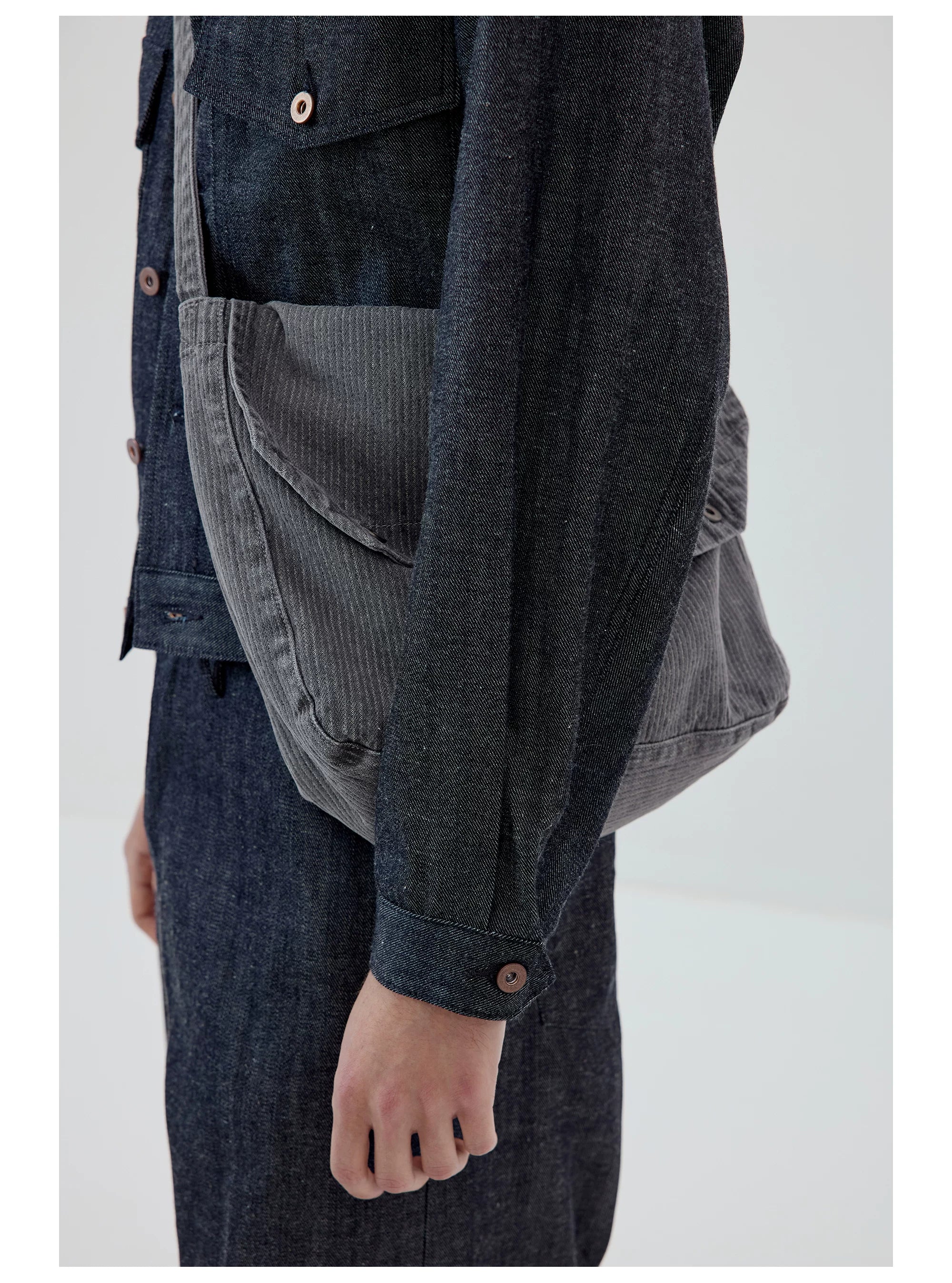 Gray Washed Messenger Bag