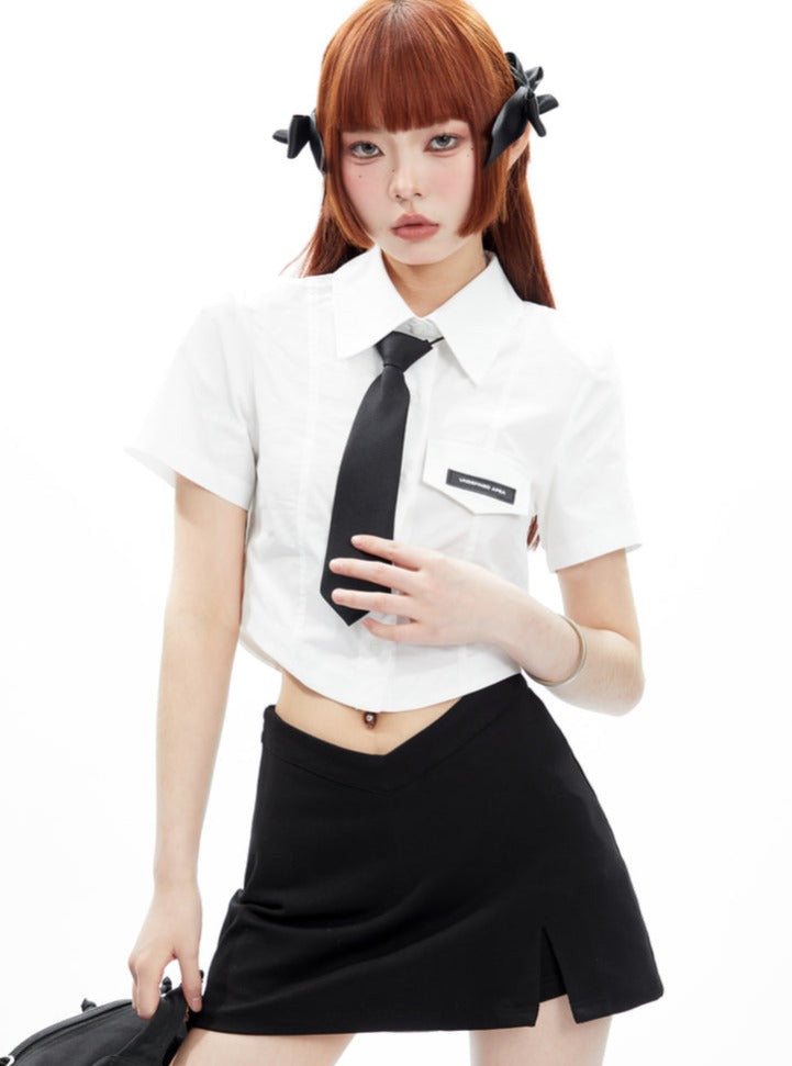 Sky High Crop Uniform Top