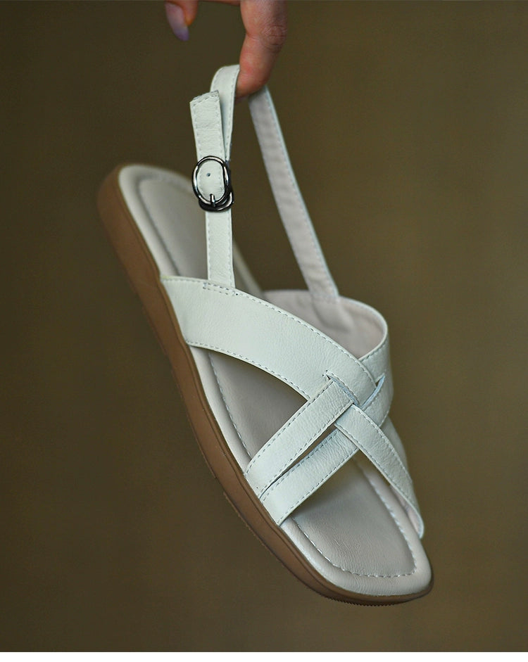 Ivory Petal Cutout Sandals