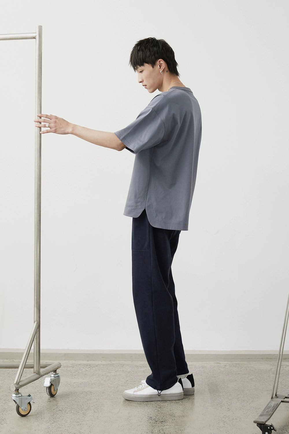 Drawstring Wide-Leg Athletic Pants