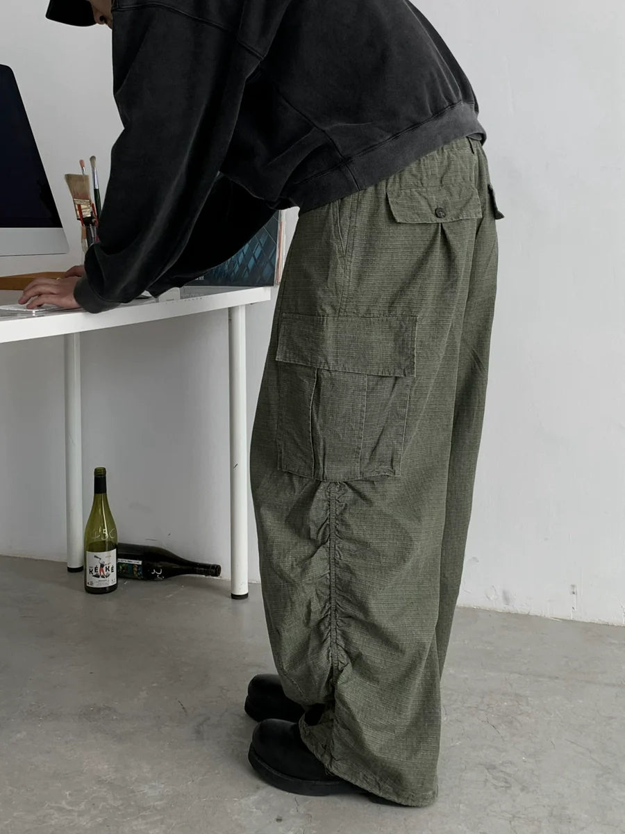 Casual Washed Cargo Pants - chiclara