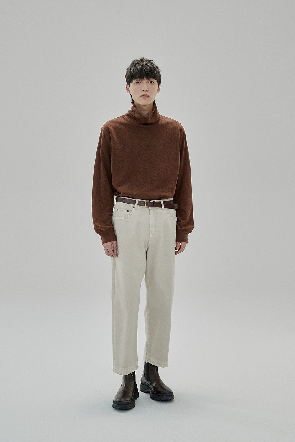 Ruched Turtleneck Oversized Long Sleeve Base Layer