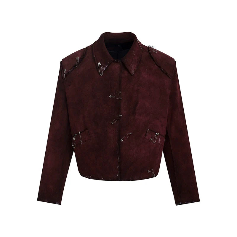 Safety Pin Burgundy Jacket