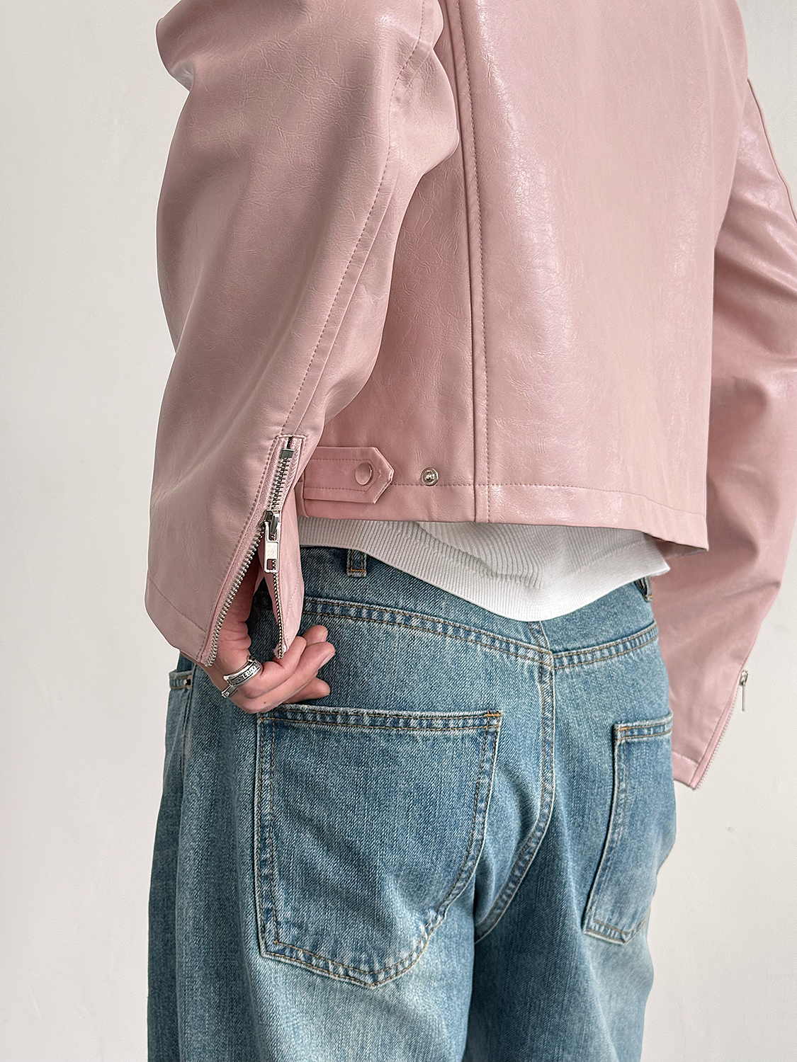 Faux Leather Moto Jacket
