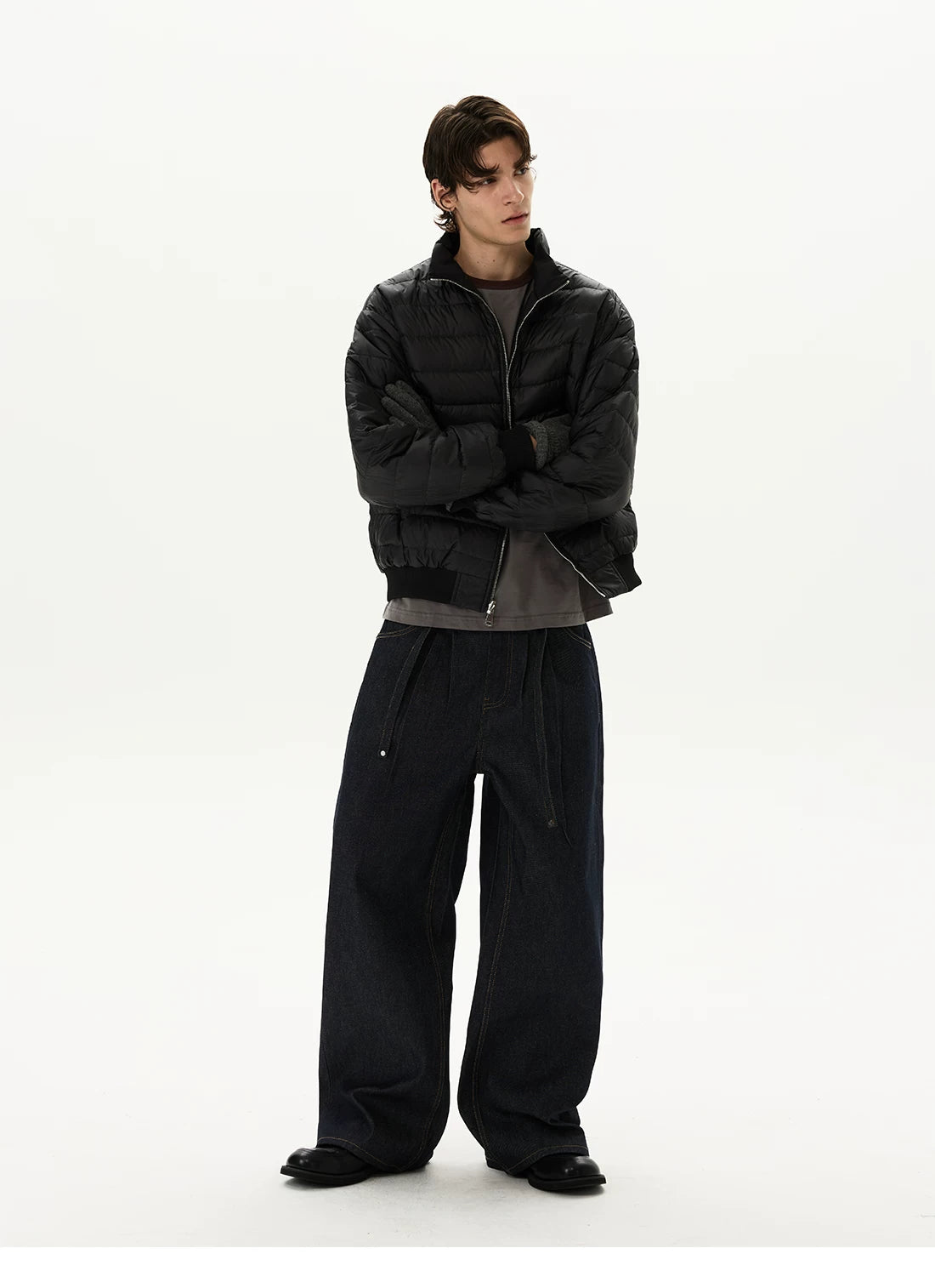 Indigo Drape Balloon Jeans