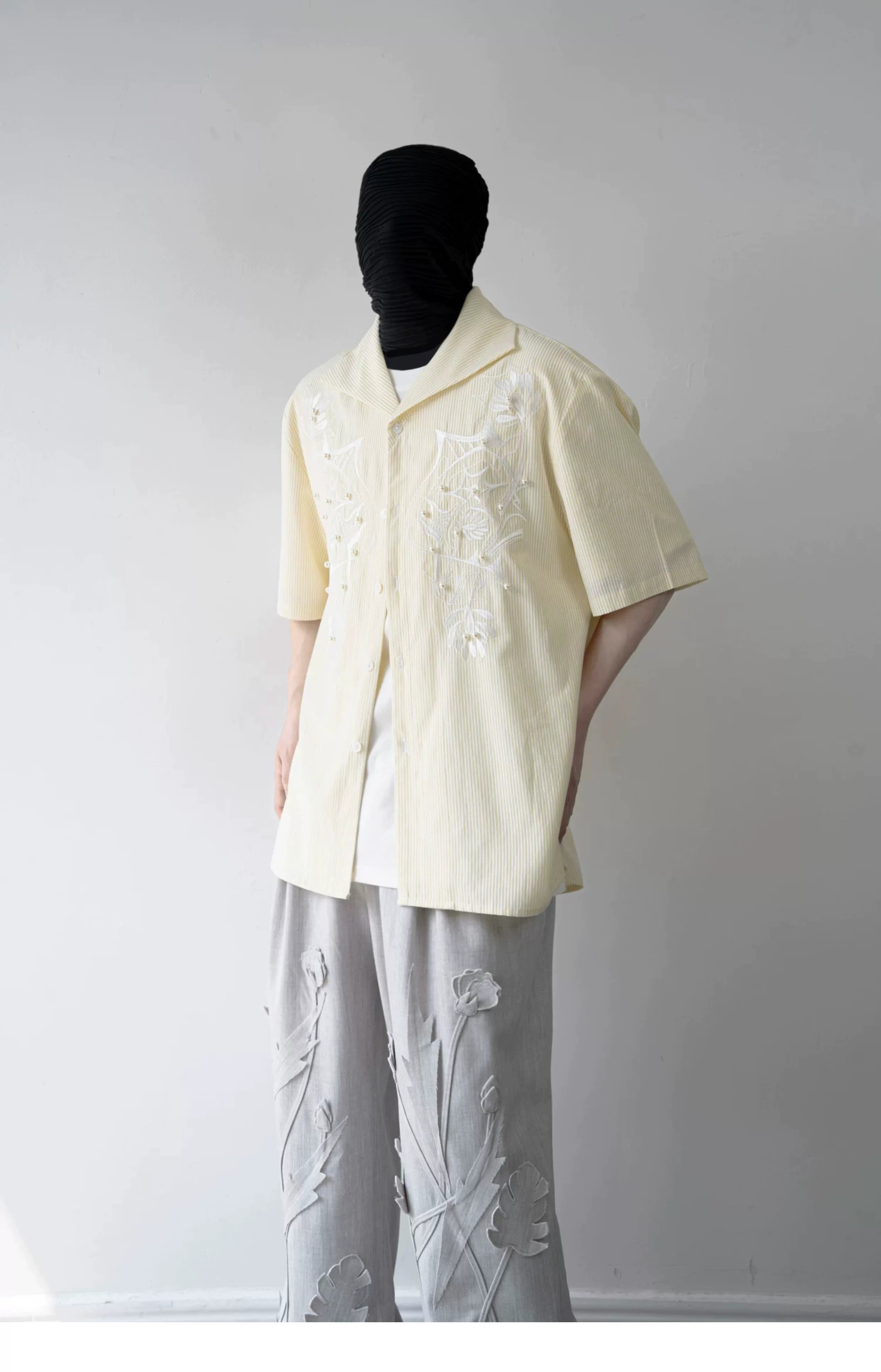 Lemon Veil Embroider Camp Shirt