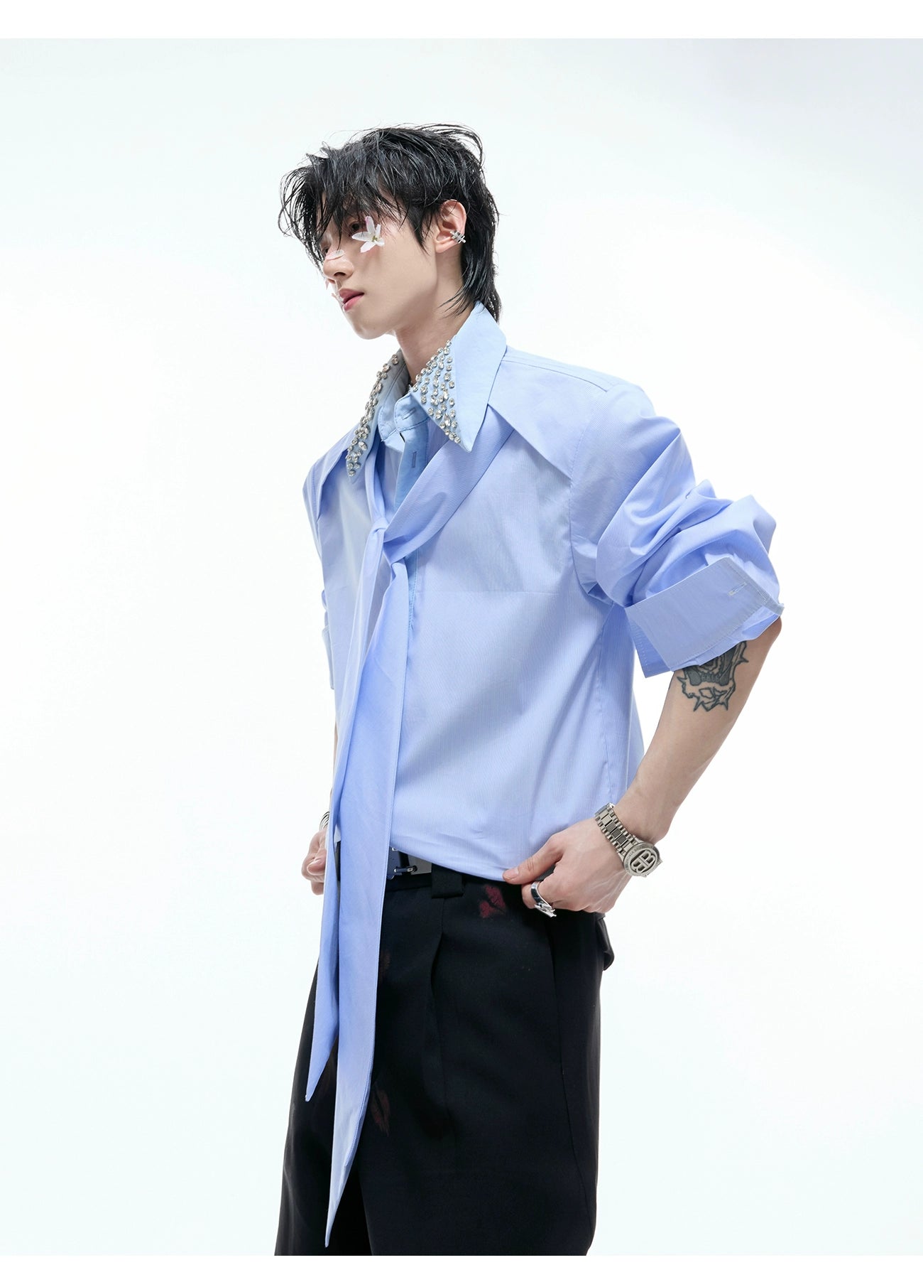 Studded Collar Dress Shirt
