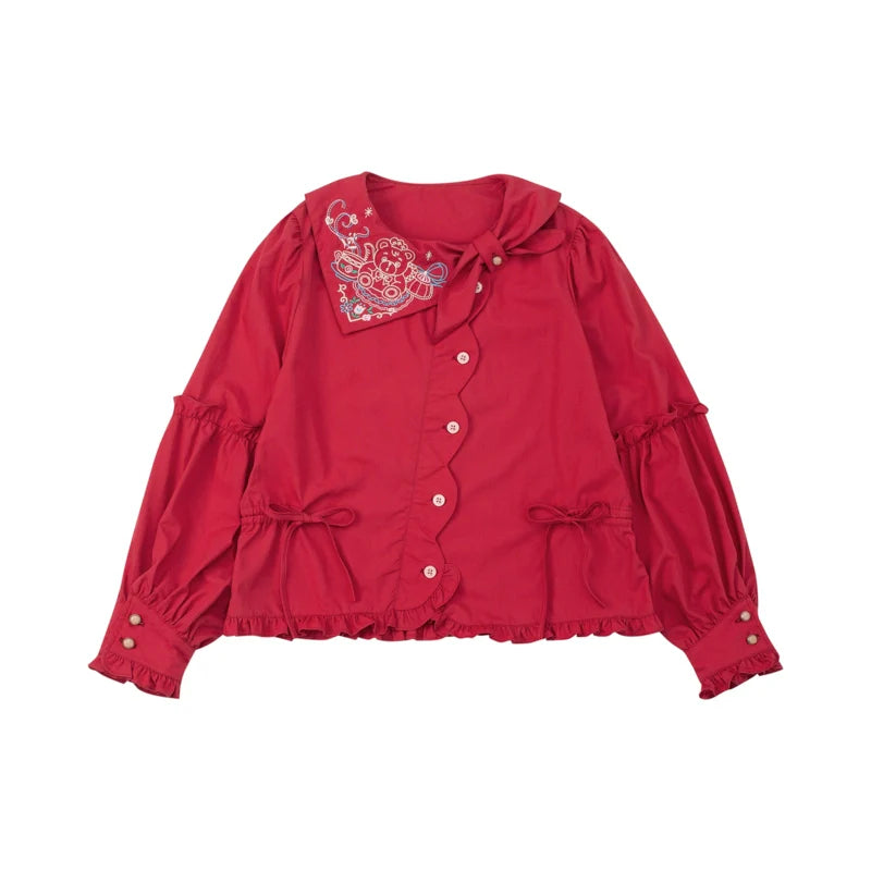 Tea Party Ribbon Lolita Shirt