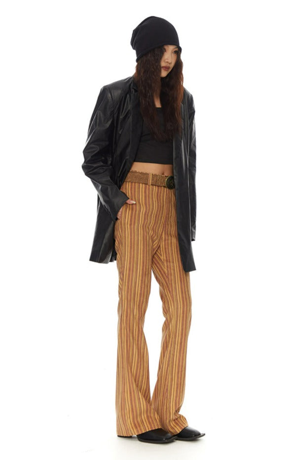 Striped Western Flare Pants