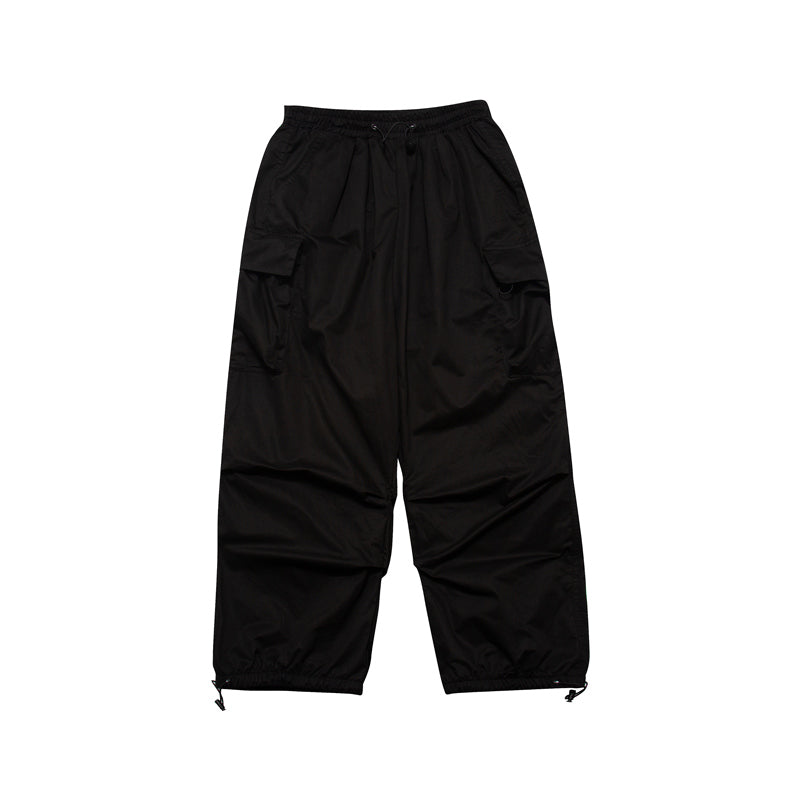 Multi-Pocket Pleated Design Casual Pants - chiclara
