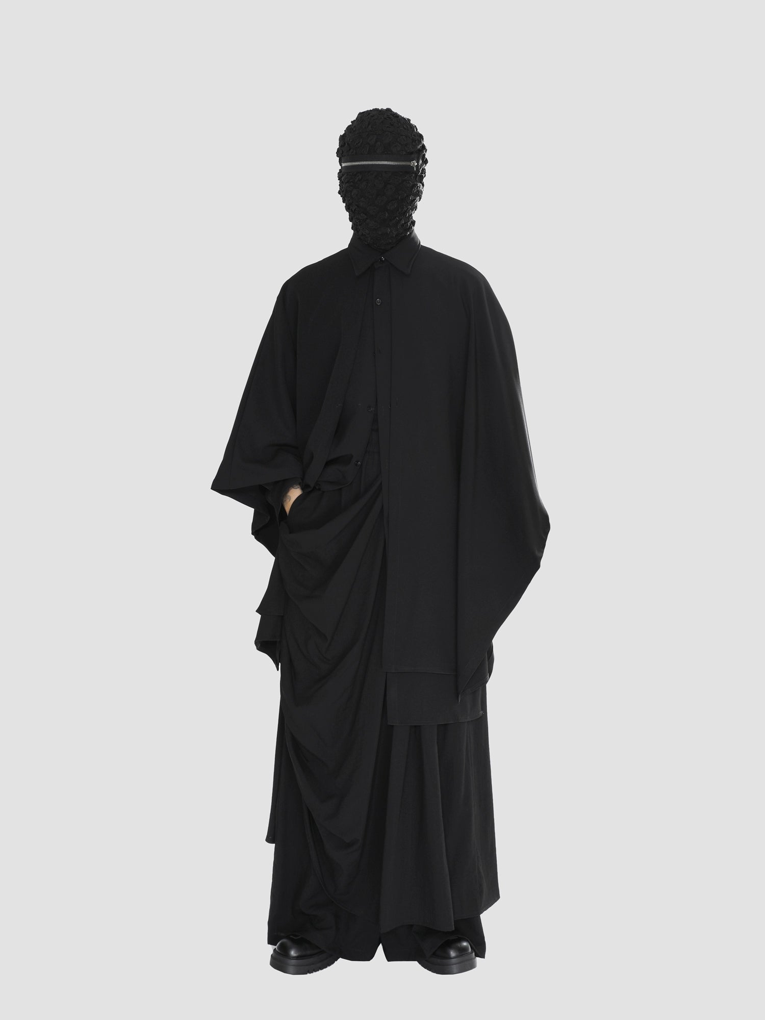 Avant-Garde Oversized Black Shirt