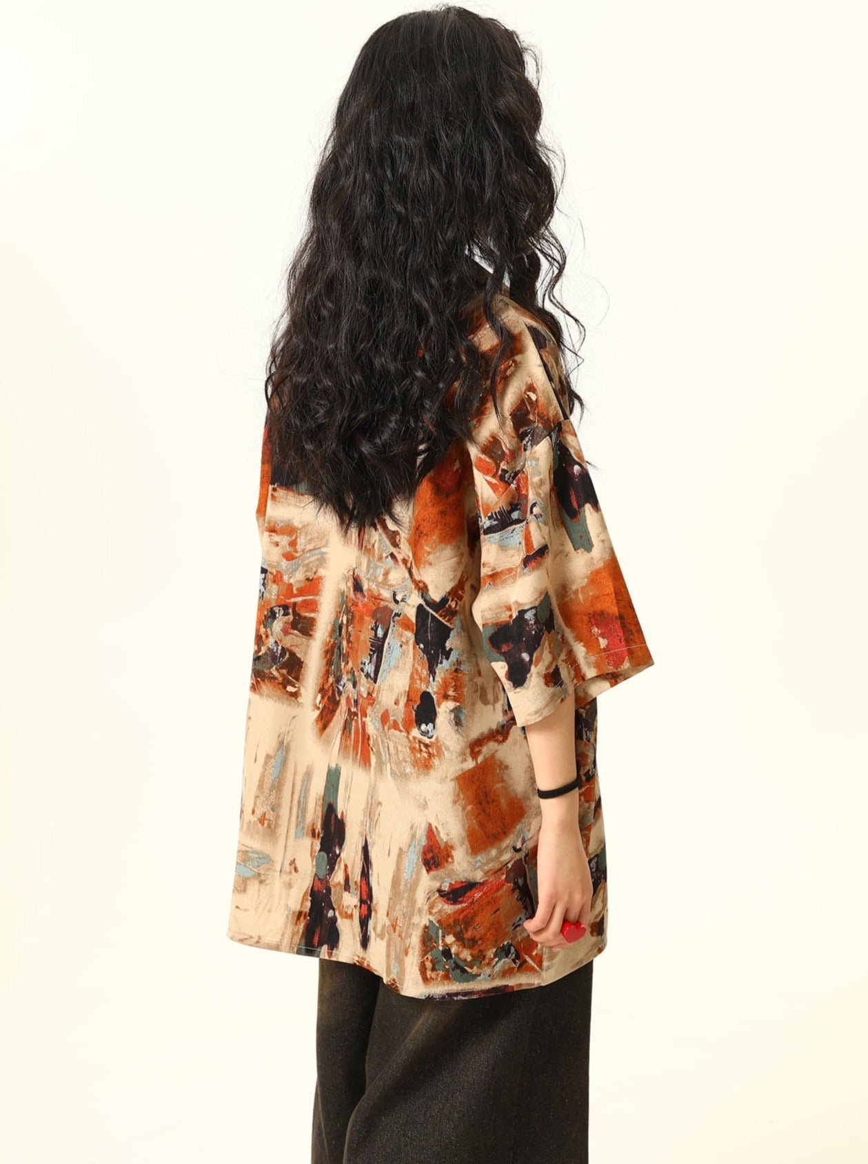 Abstract Paint Oversized Shirt