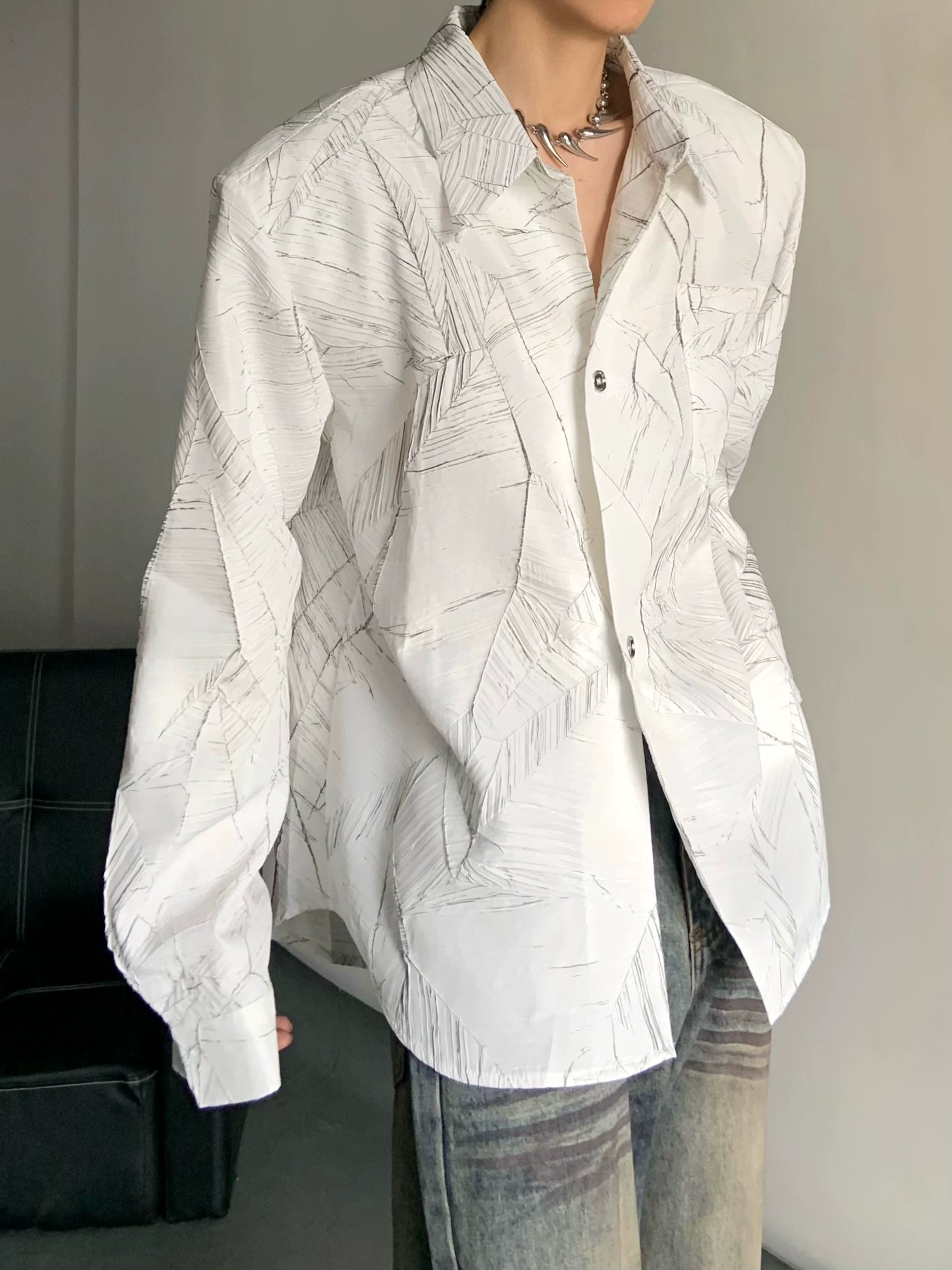 Frost Etch Oversize Shirt