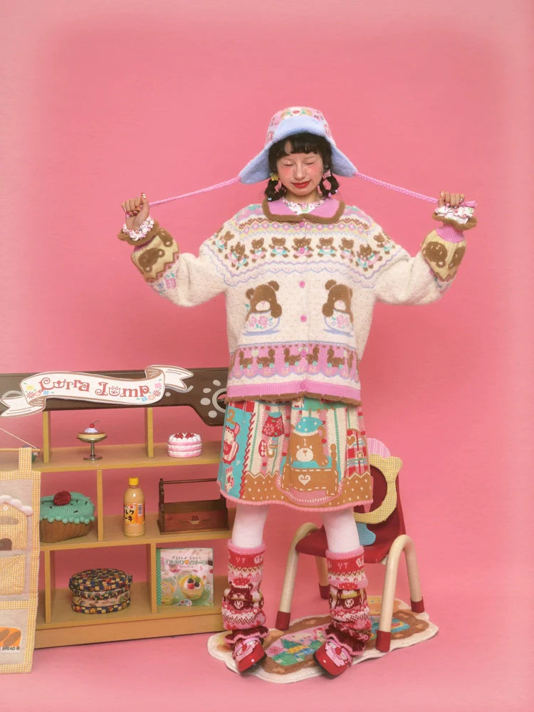 Sweet Bear Tea Party Cardigan