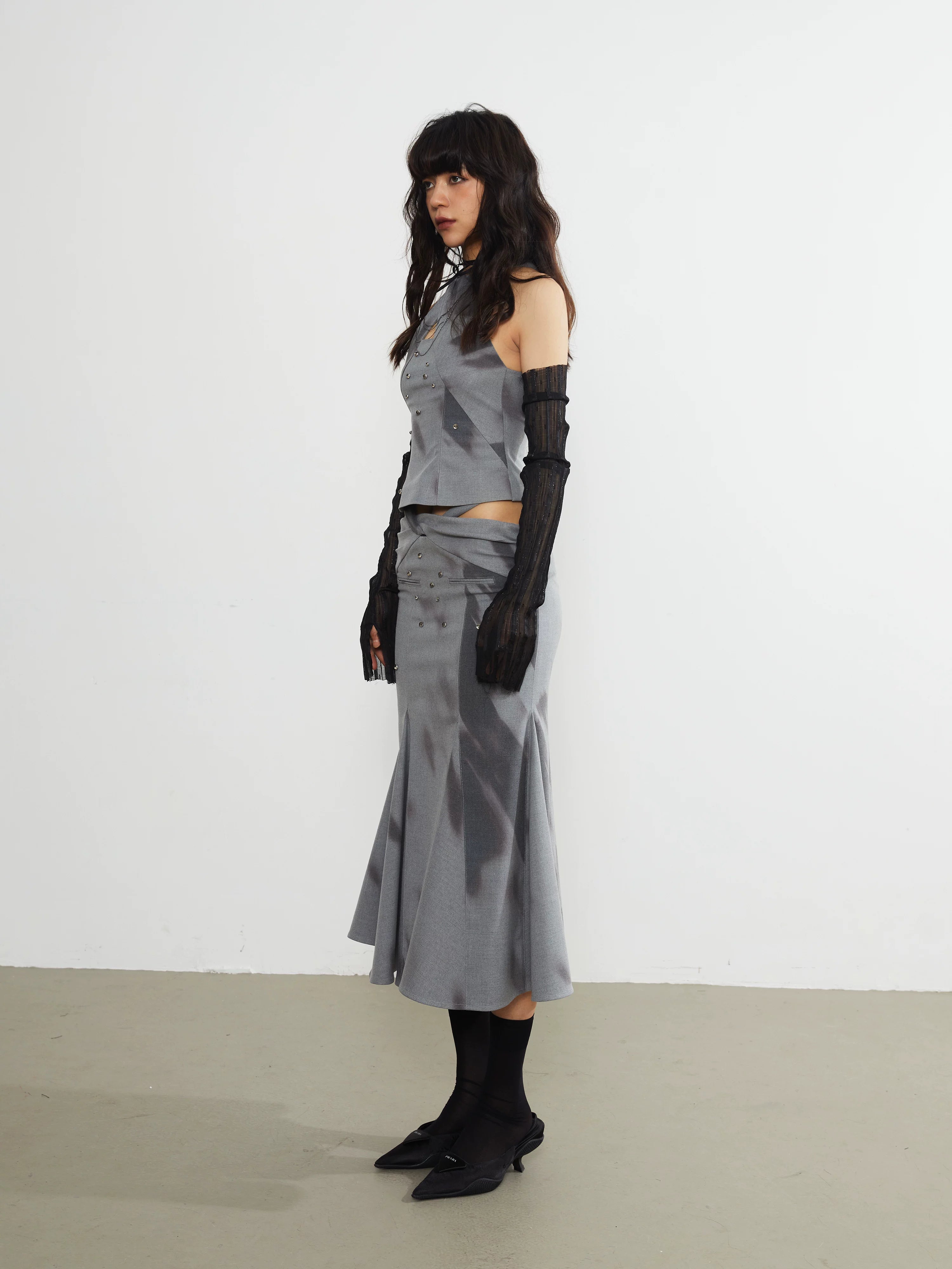 Misttwist Embellished Midi Skirt