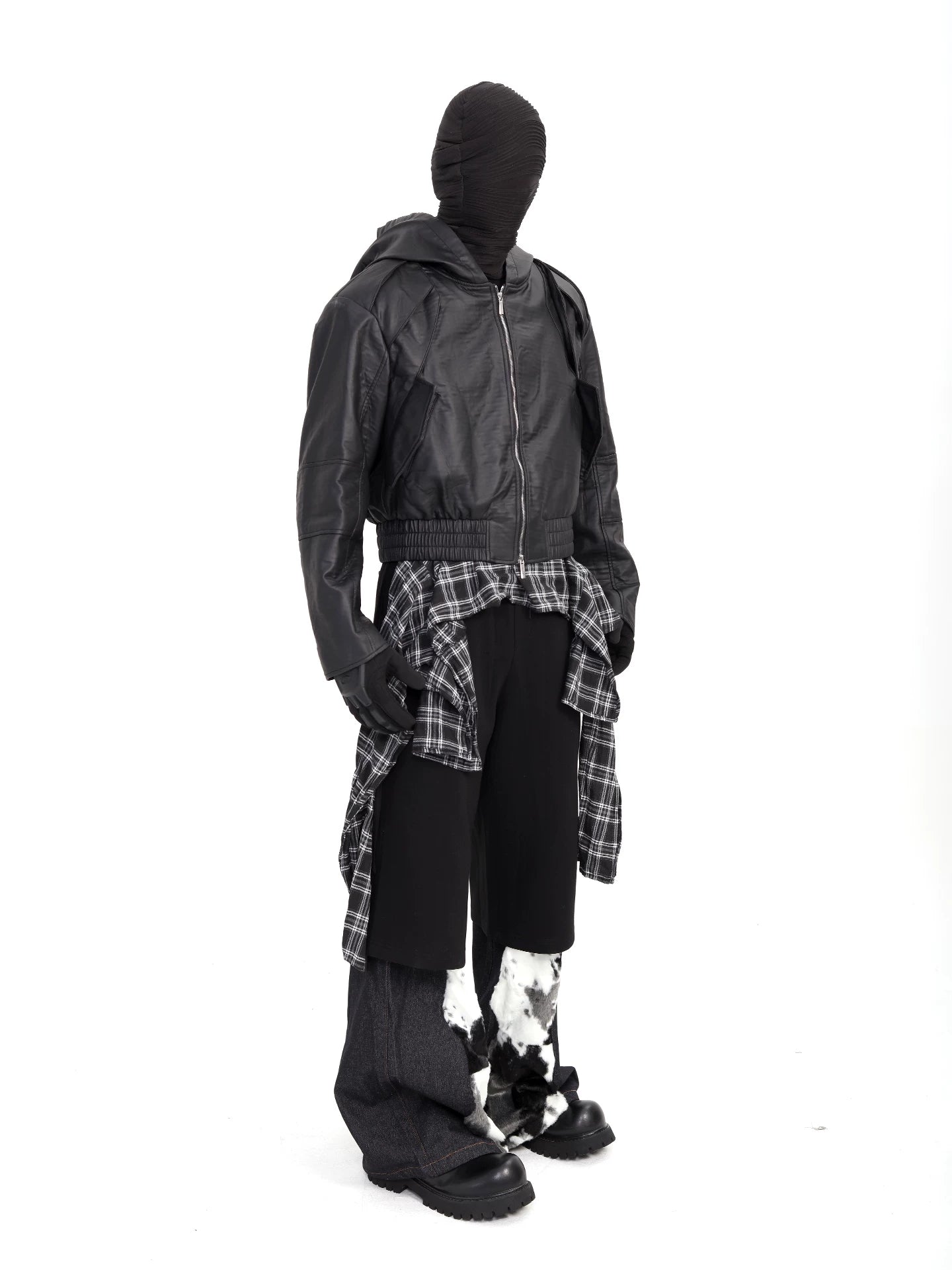 Obsidian Aegis Hooded Moto Jacket