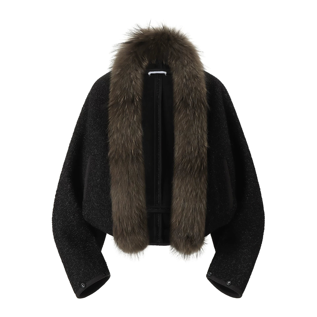 Boucle Fur Collar Jacket