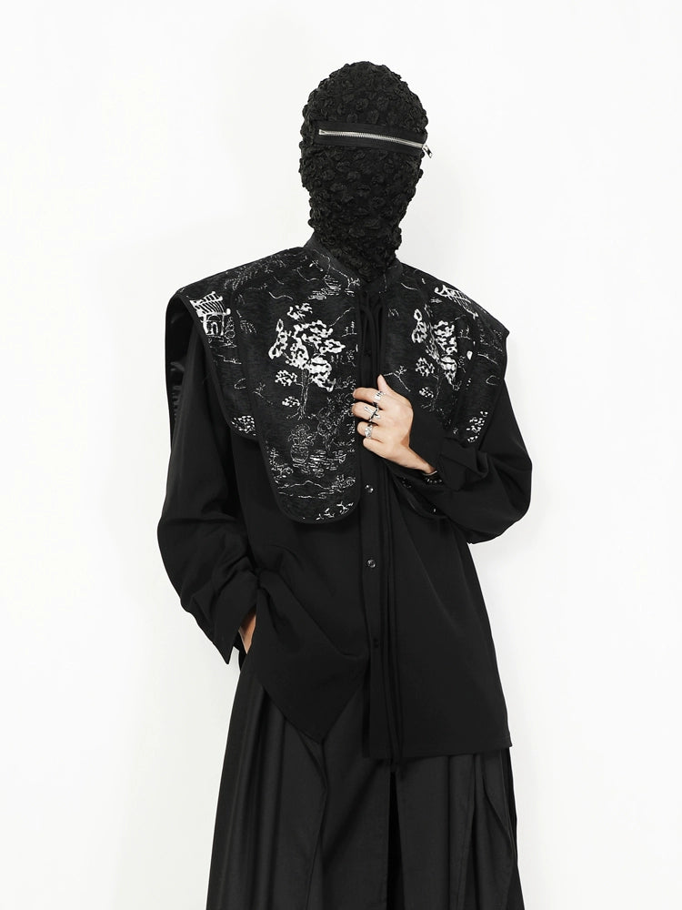 Embroidered Cape Shirt