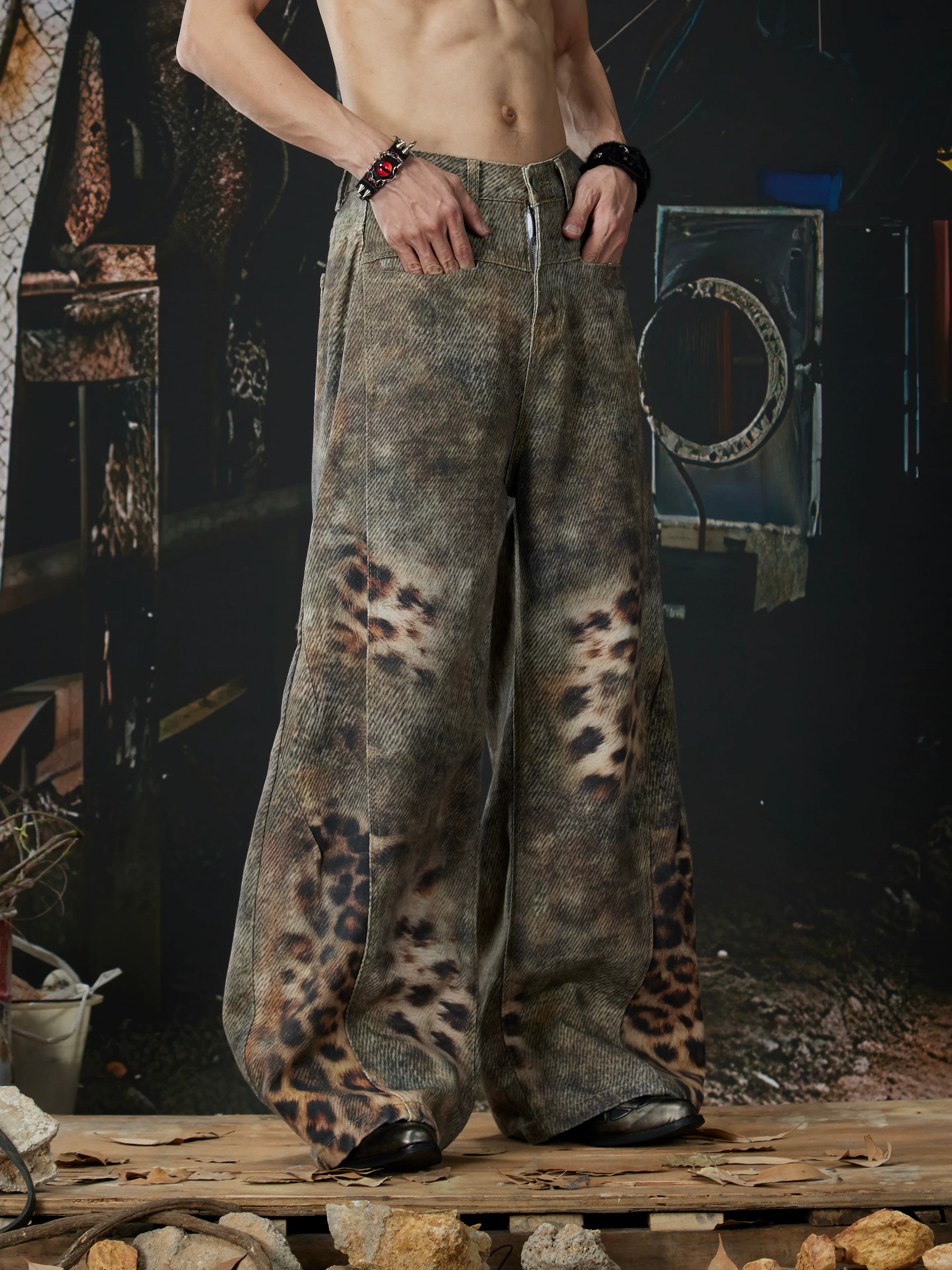 Savage Mirage Leopard Flare Jeans