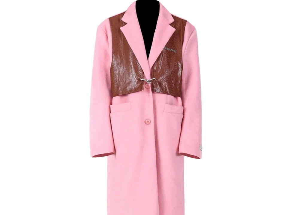 PINKSPINK Dual-Tone Layered Overcoat - Blue/Silver and Pink/Brown